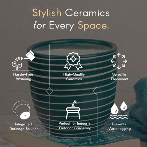 Teal Spiral Planter - The Earth Store - Planter